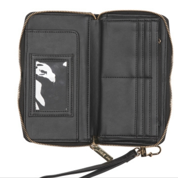 Betsey Johnson Boxed Cherries Embroidered Zip Around Wallet - Picture 4 of 6